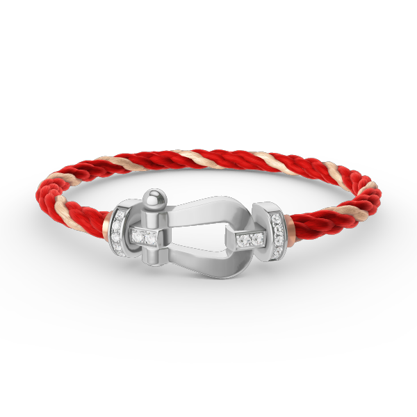 [OAKJURI Jewelry]FORCE LARGE HORSESHOE HALF DIAMOND BRACELET SILVER