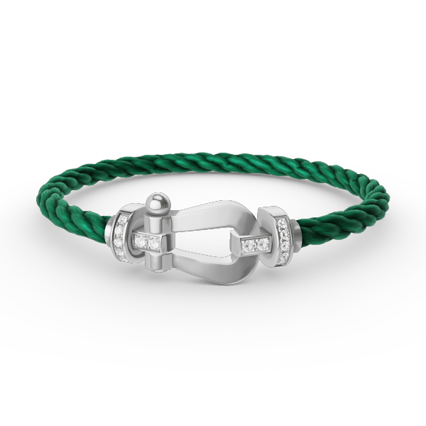 [OAKJURI Jewelry]FORCE LARGE HORSESHOE HALF DIAMOND BRACELET SILVER