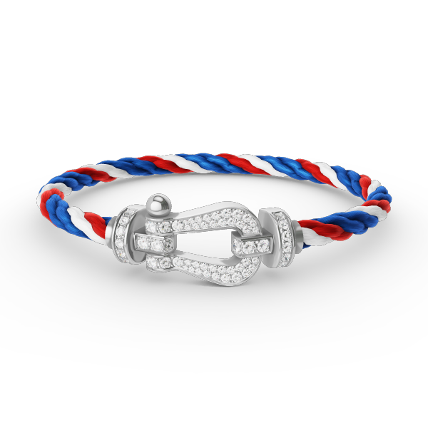 [OAKJURI Jewelry]FORCE LARGE HORSESHOE FULL DIAMOND BRACELET SILVER