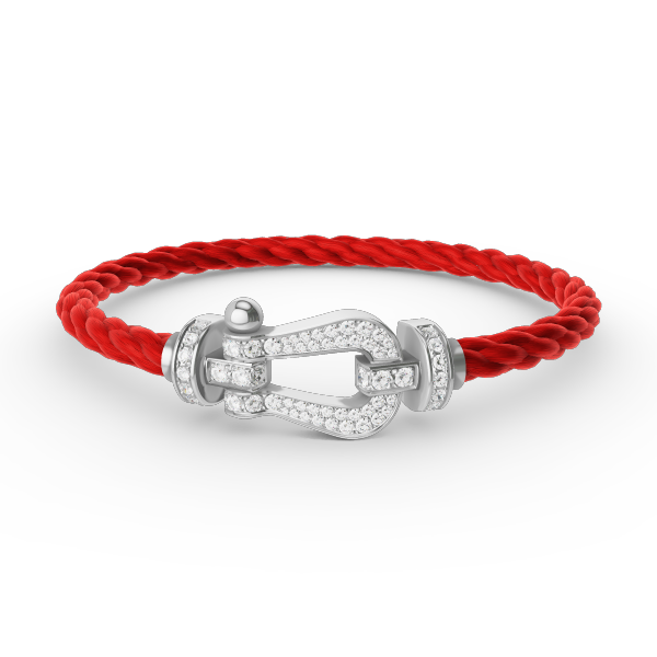 [OAKJURI Jewelry]FORCE LARGE HORSESHOE FULL DIAMOND BRACELET SILVER