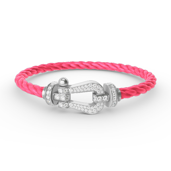[OAKJURI Jewelry]FORCE LARGE HORSESHOE FULL DIAMOND BRACELET SILVER