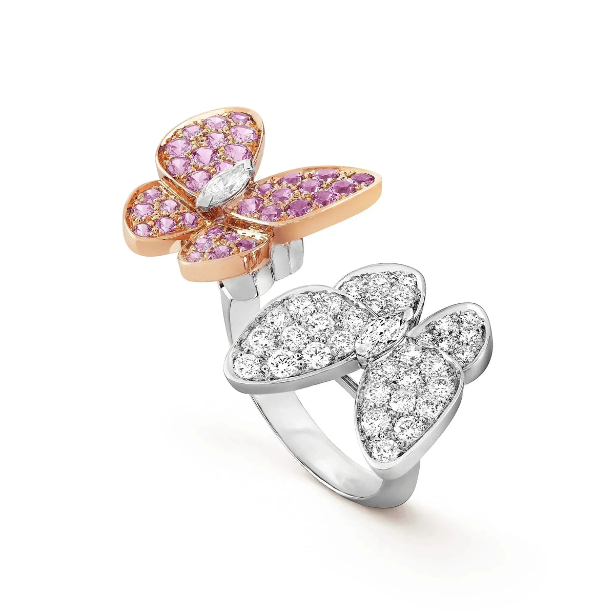 [OAKJURI Jewelry]TWIN BUTTERFLY DIAMOND RING