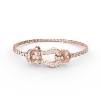 [OAKJURI Jewelry]FORCE  LARGE HORSESHOE FULL DIAMOND TENNIS BRACELET