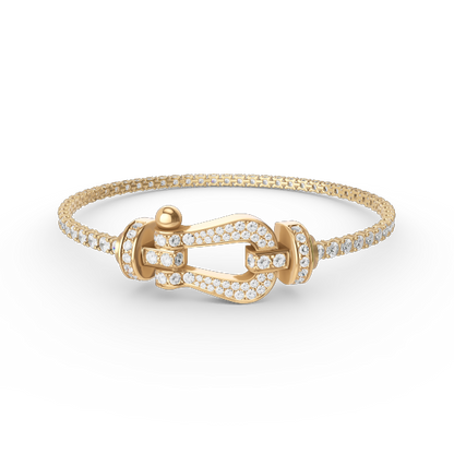 [OAKJURI Jewelry]FORCE  LARGE HORSESHOE FULL DIAMOND TENNIS BRACELET